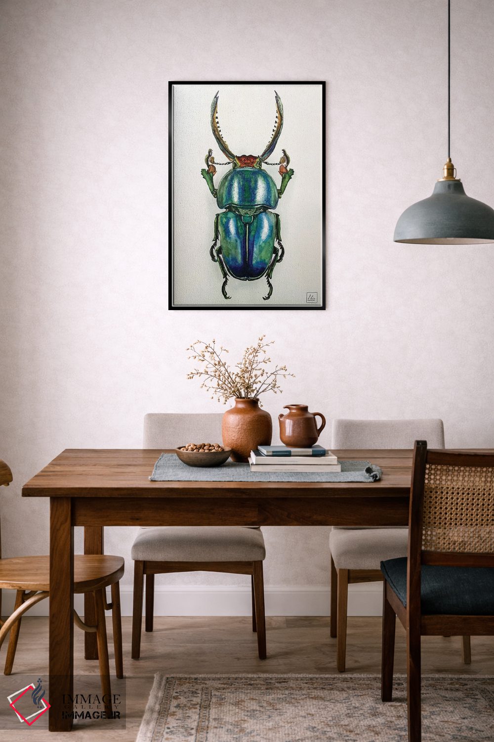 تابلو دکوراتیو "حشره آبی" اثر لیزا لنون - D5B