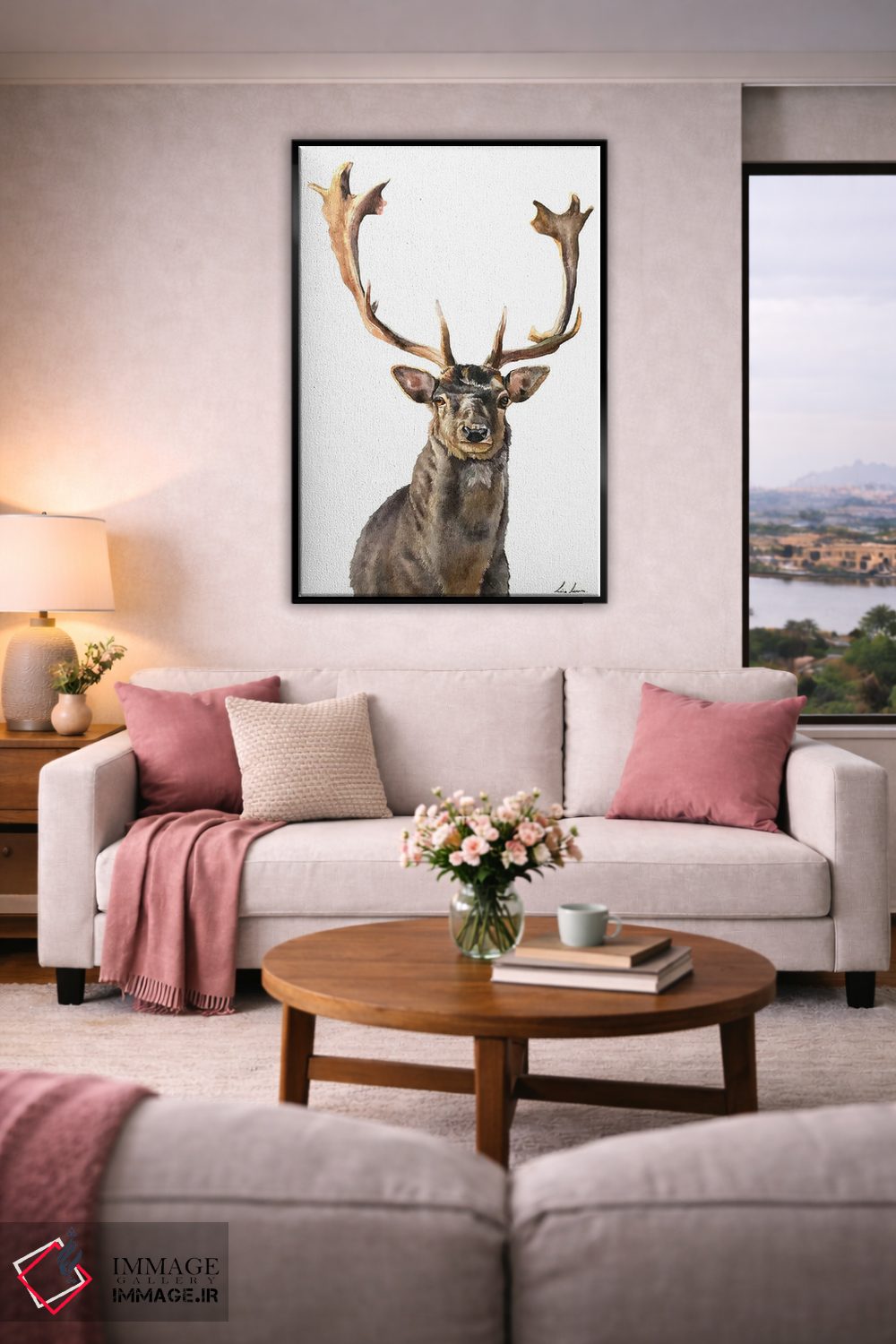 تابلو دکوراتیو "گوزن نر" اثر لیزا لنون - D6B