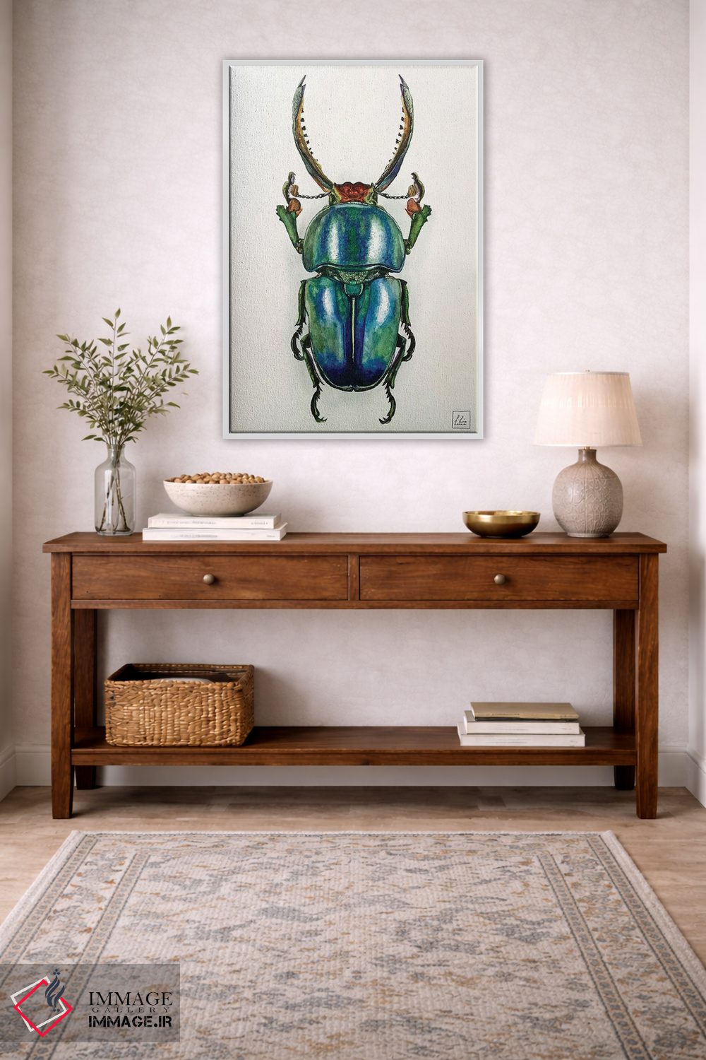 تابلو دکوراتیو "حشره آبی" اثر لیزا لنون - D4W