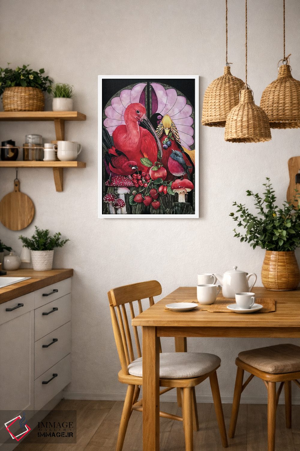 تابلو دکوراتیو "برداشت قرمز" اثر لیزا لنون - D3W