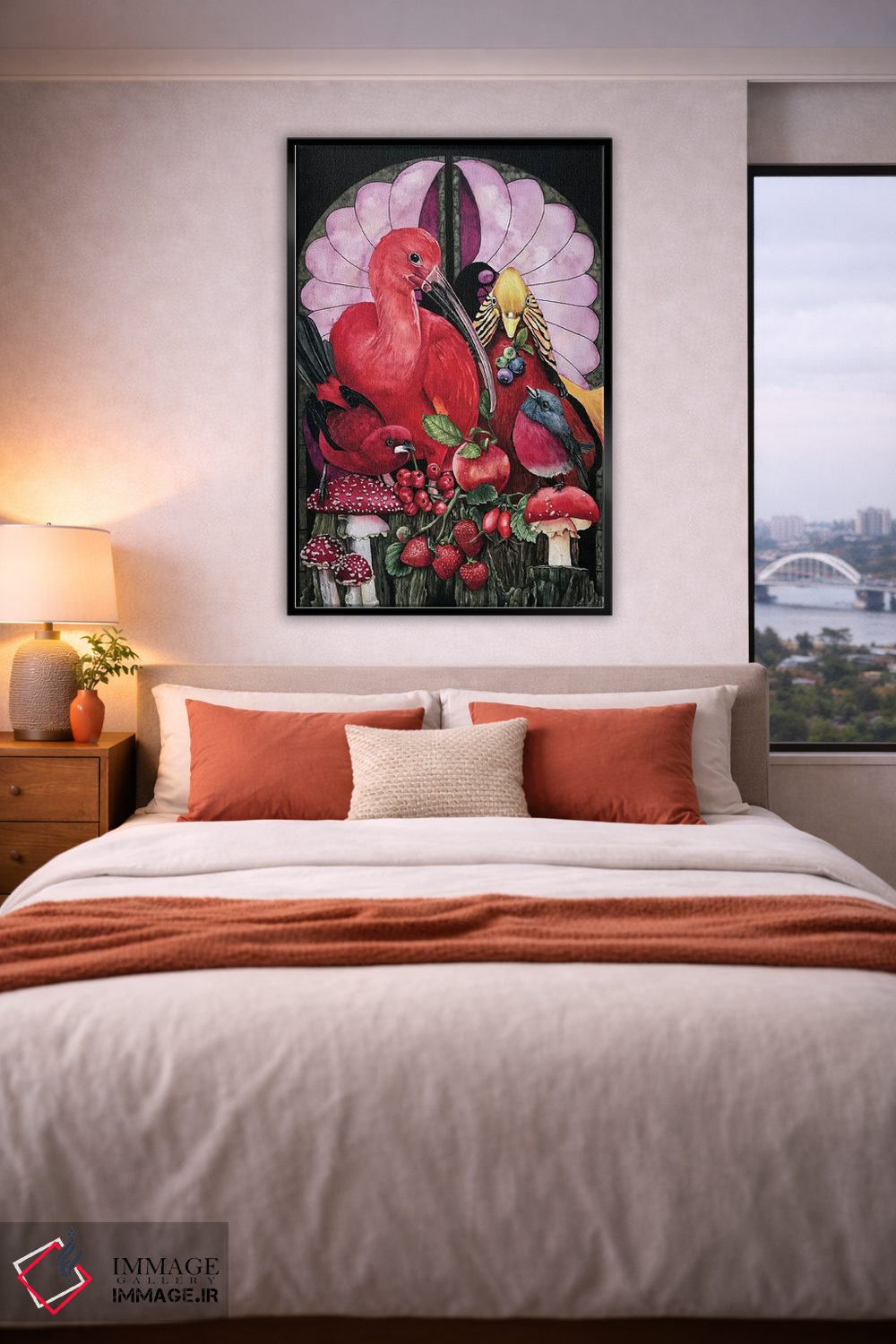 تابلو دکوراتیو "برداشت قرمز" اثر لیزا لنون - D5B