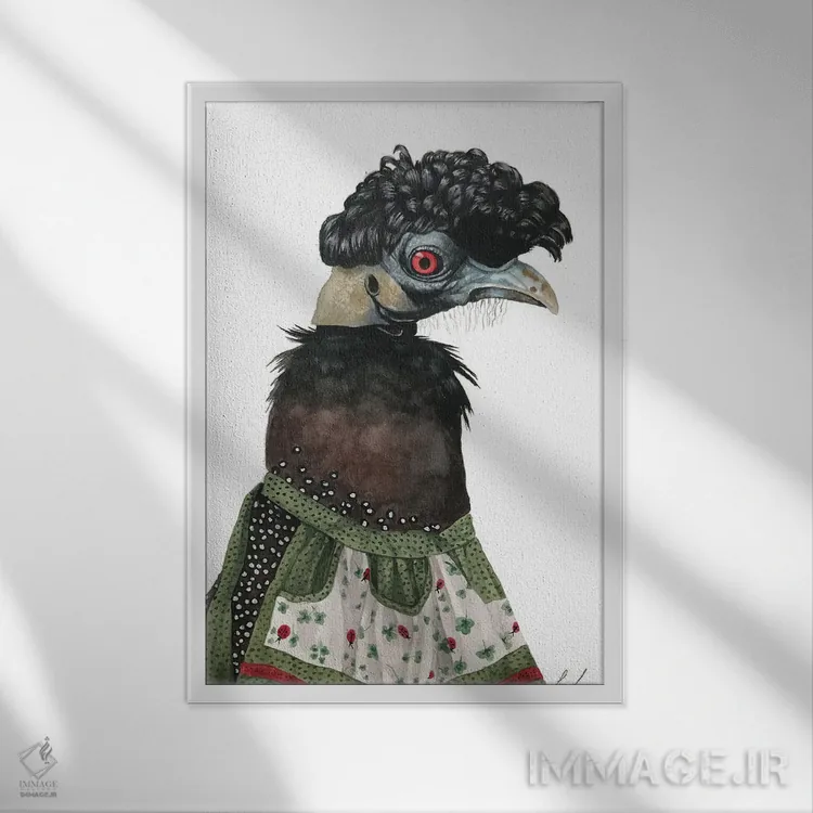 تابلو دکوراتیو "هیلدا" اثر لیزا لنون - نمای قابدار سفید