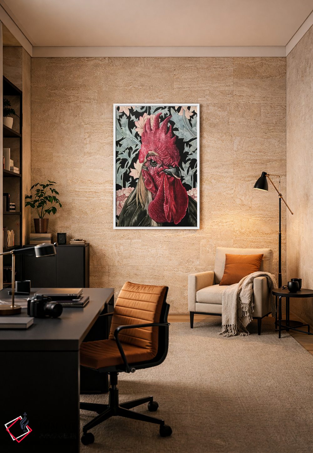 تابلو دکوراتیو "خروس" اثر لیزا لنون - D6W