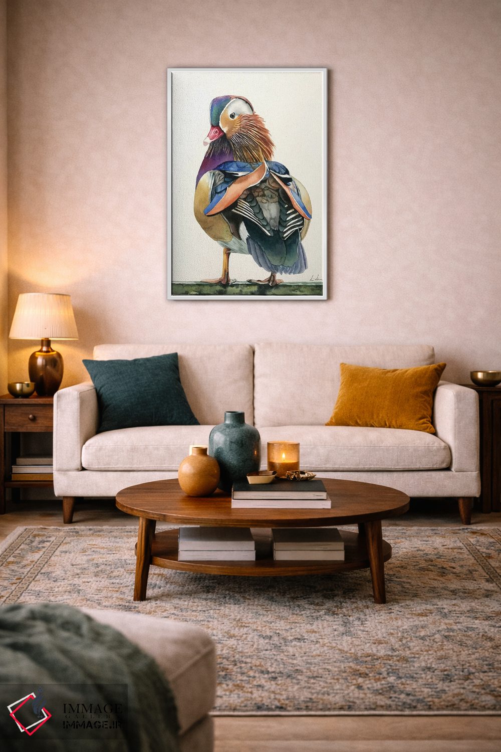 تابلو دکوراتیو "اردک ماندارین" اثر لیزا لنون - D1W