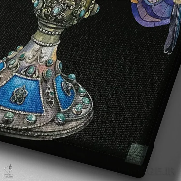 تابلو دکوراتیو "هایپریون" اثر لیزا لنون - نمای نزدیک بافت بوم