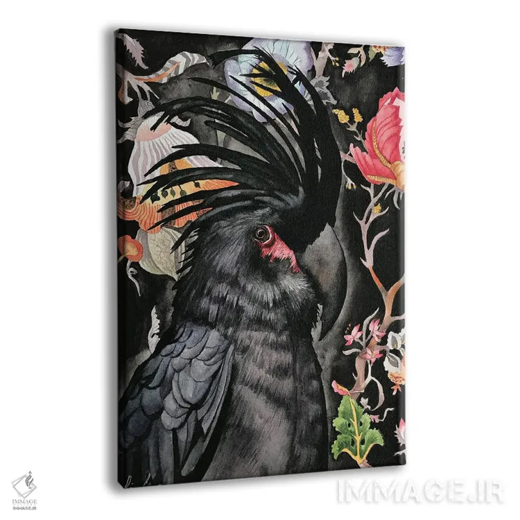 تابلو دکوراتیو "کاکاتوی نخل دار" اثر لیزا لنون - نمای پرسپکتیو محصول