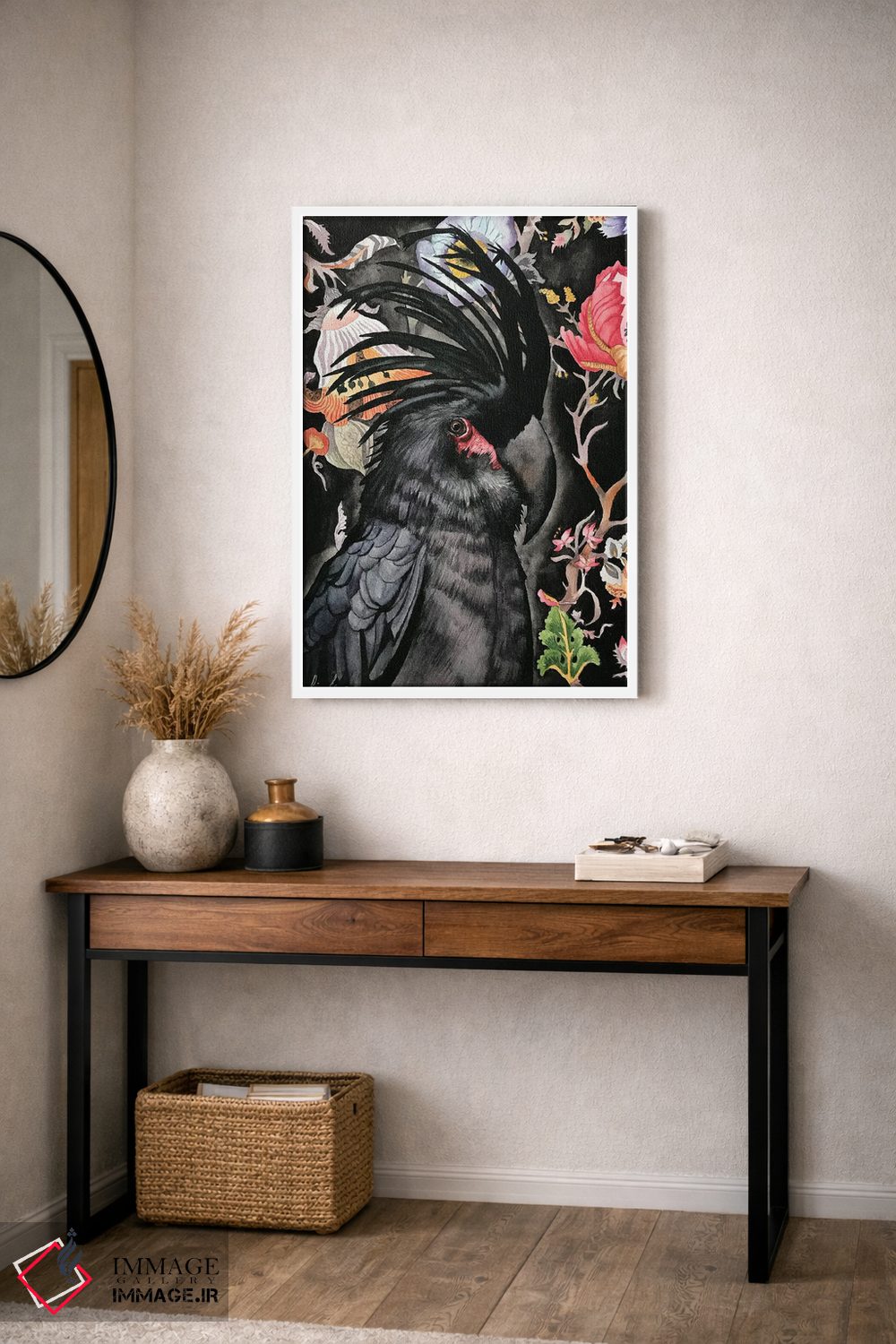 تابلو دکوراتیو "کاکاتوی نخل دار" اثر لیزا لنون - D3W