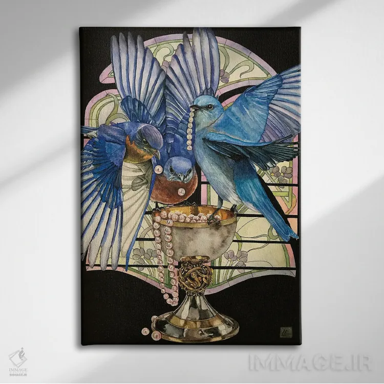 تابلو دکوراتیو "جام" اثر لیزا لنون - نمای روبهرو روی دیوار