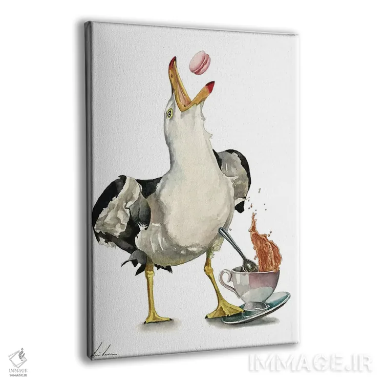 تابلو دکوراتیو "حرکات شیطنت آمیز مرغ دریایی" اثر لیزا لنون - نمای پرسپکتیو محصول
