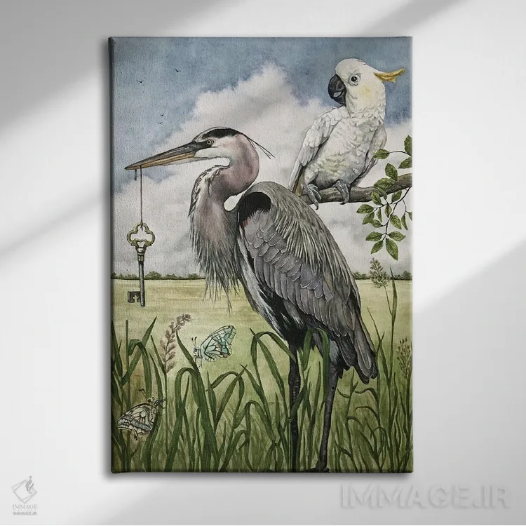 تابلو دکوراتیو "بازگرداندن کلید" اثر لیزا لنون - نمای روبهرو روی دیوار