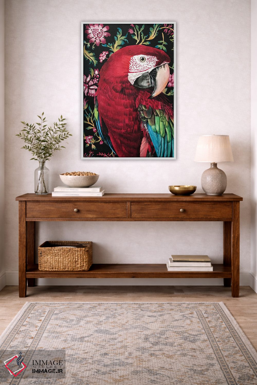 تابلو دکوراتیو "طوطی ماکائو" اثر لیزا لنون - D1W