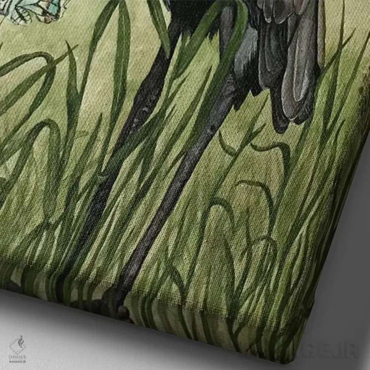 تابلو دکوراتیو "بازگرداندن کلید" اثر لیزا لنون - نمای نزدیک بافت بوم