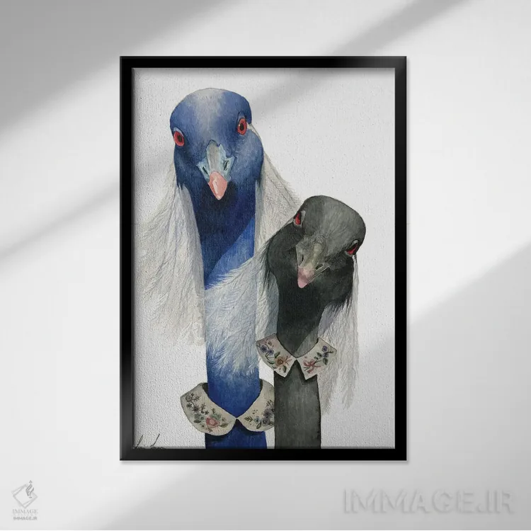 تابلو دکوراتیو "خواهران" اثر لیزا لنون - نمای قابدار مشکی