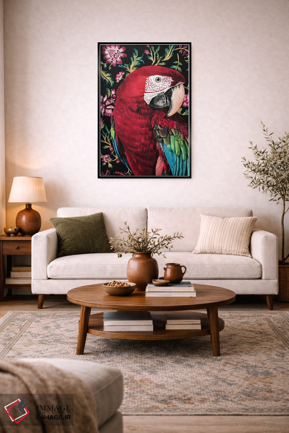تابلو دکوراتیو "طوطی ماکائو" اثر لیزا لنون - D4B
