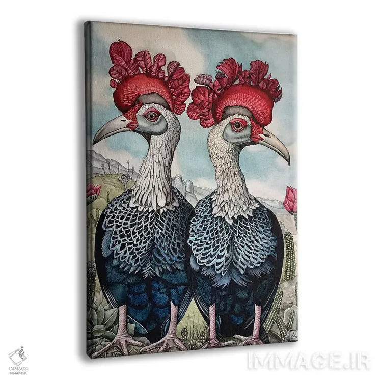 تابلو دکوراتیو "پرندگان بیابان" اثر لیزا لنون - نمای پرسپکتیو محصول