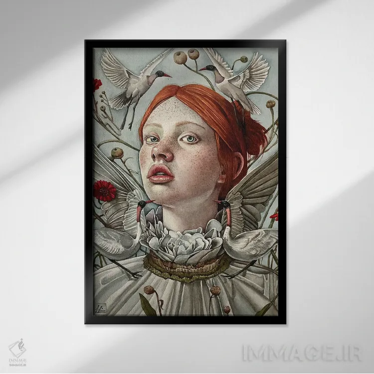 تابلو دکوراتیو "ابیگیل" اثر لیزا لنون - نمای قابدار مشکی