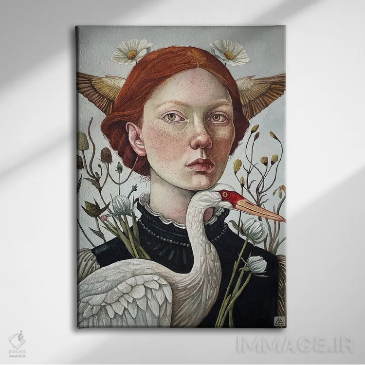 تابلو دکوراتیو "شارلوت" اثر لیزا لنون - نمای روبهرو روی دیوار