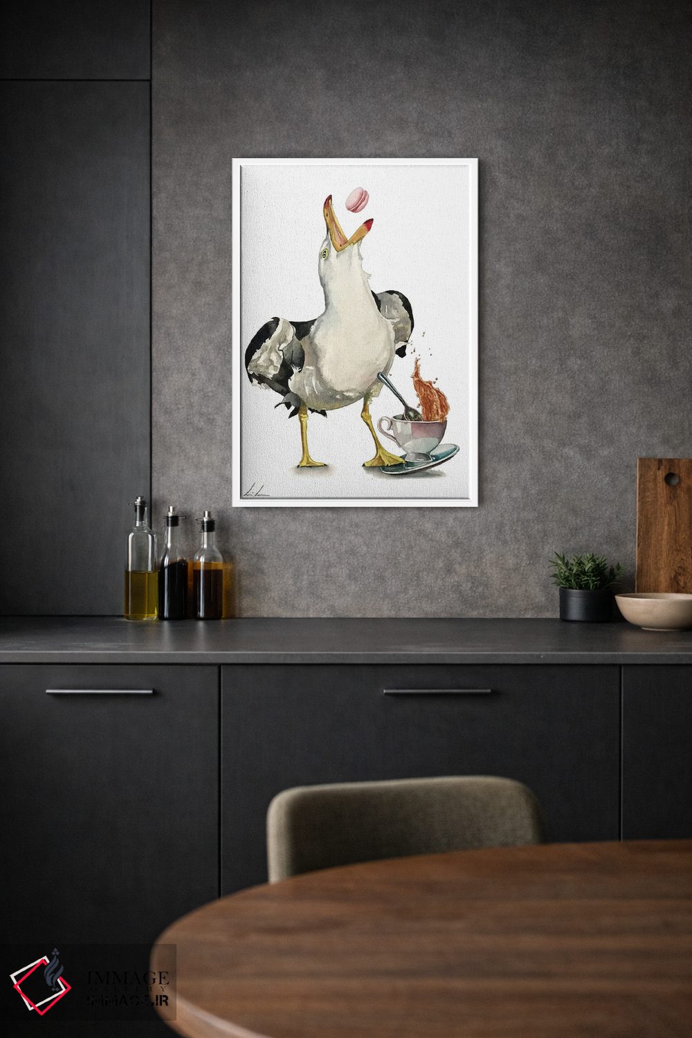 تابلو دکوراتیو "حرکات شیطنت آمیز مرغ دریایی" اثر لیزا لنون - D1W