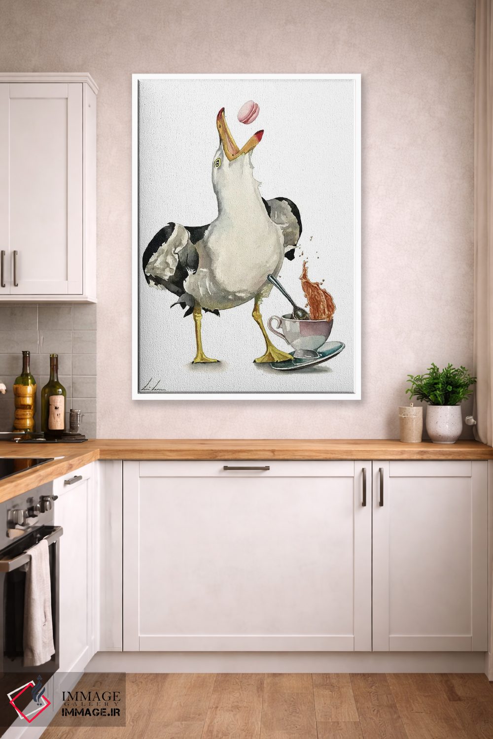 تابلو دکوراتیو "حرکات شیطنت آمیز مرغ دریایی" اثر لیزا لنون - D3W