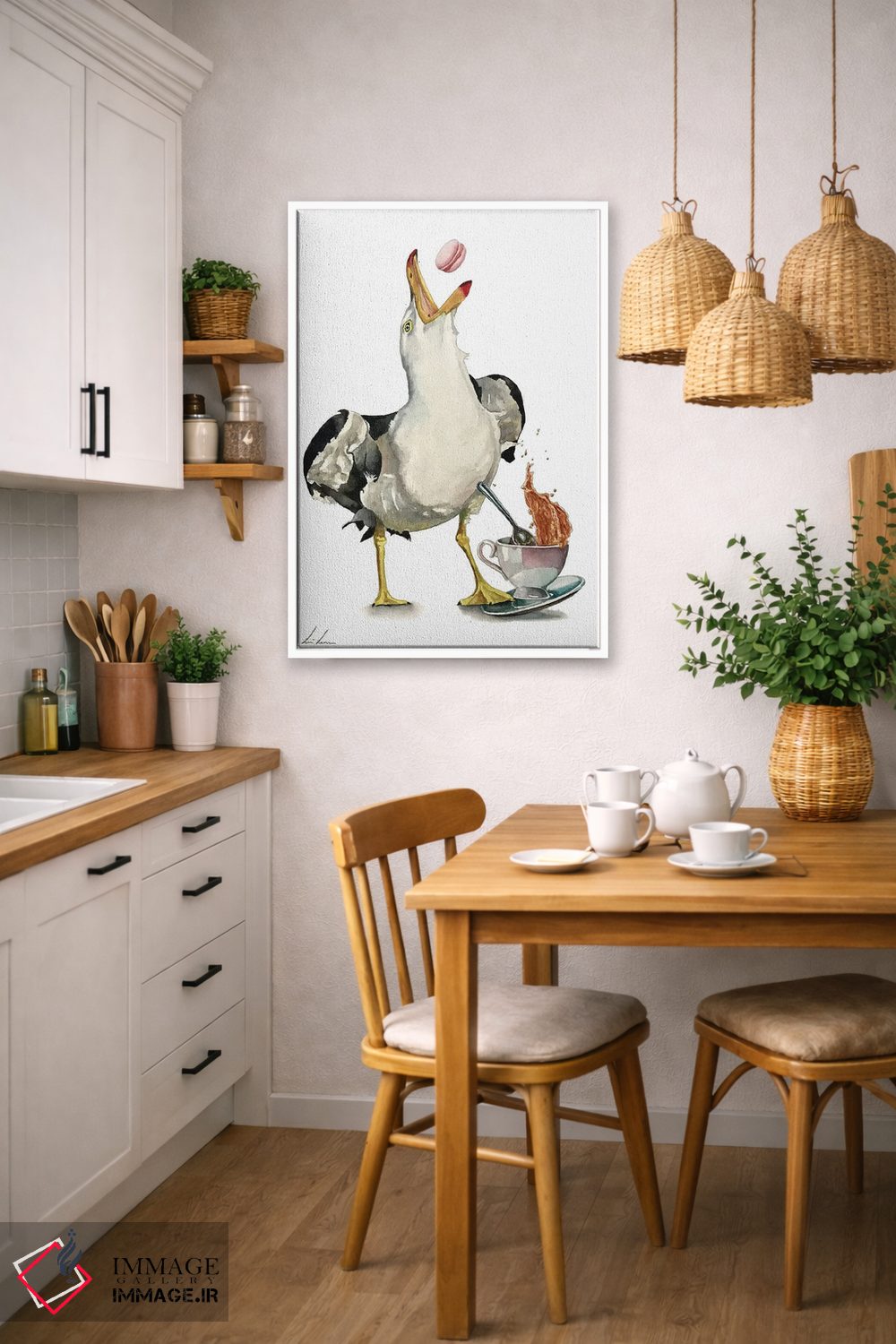 تابلو دکوراتیو "حرکات شیطنت آمیز مرغ دریایی" اثر لیزا لنون - D5W