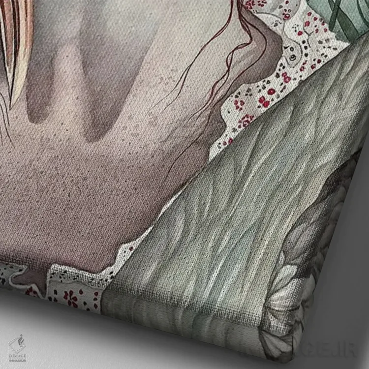 تابلو دکوراتیو "پنی" اثر لیزا لنون - نمای نزدیک بافت بوم