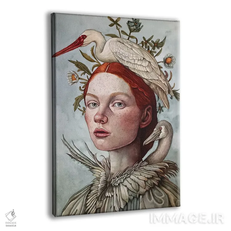 تابلو دکوراتیو "سرخ آتشین" اثر لیزا لنون - نمای پرسپکتیو محصول