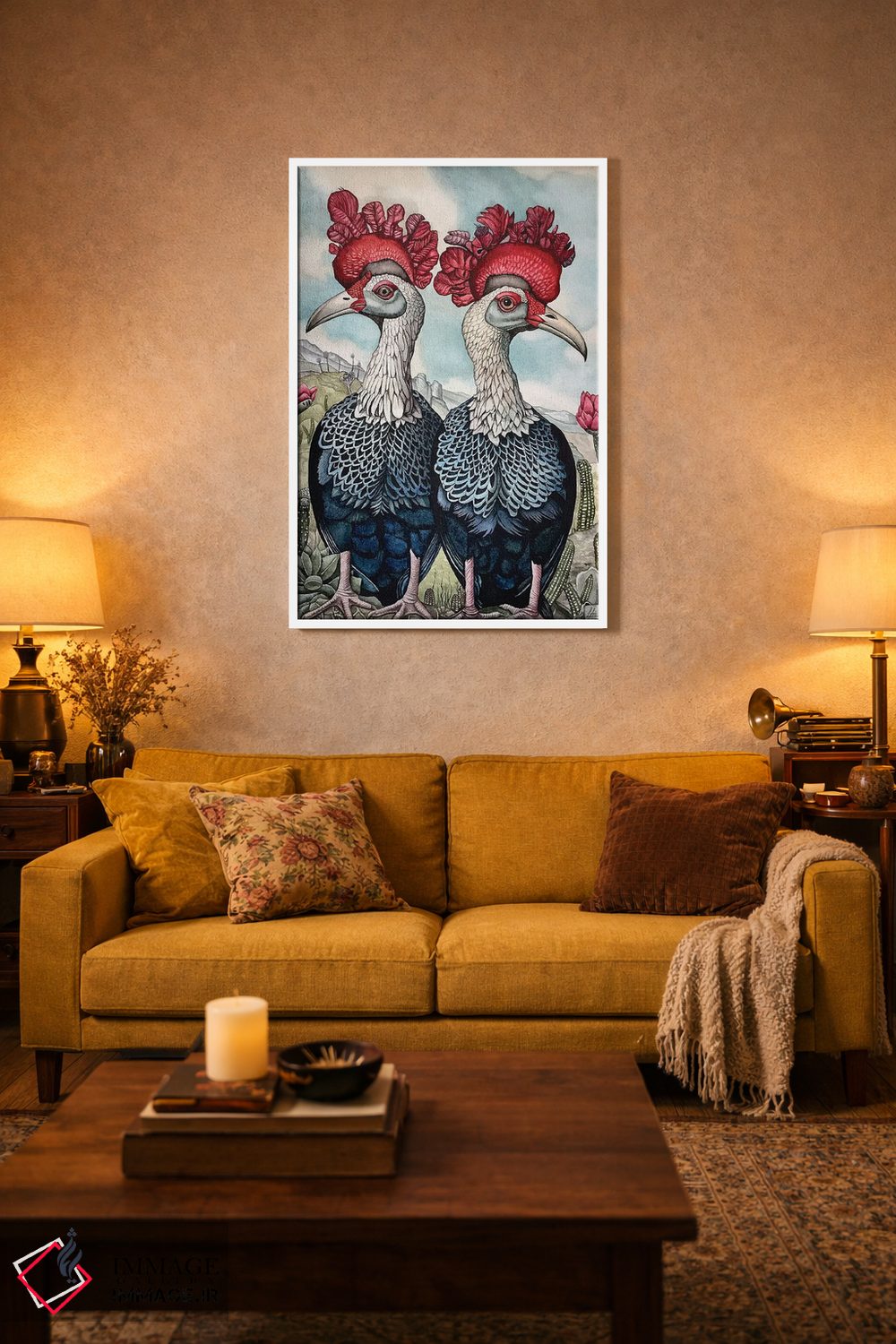 تابلو دکوراتیو "پرندگان بیابان" اثر لیزا لنون - D2W