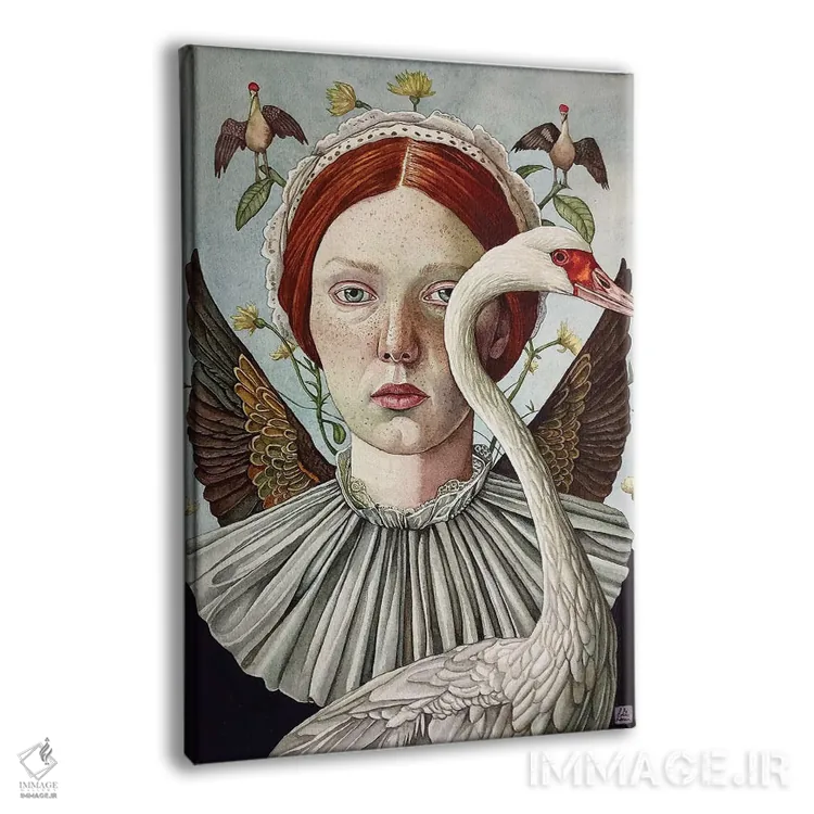 تابلو دکوراتیو "فرشته پرندگان کوچک" اثر لیزا لنون - نمای پرسپکتیو محصول