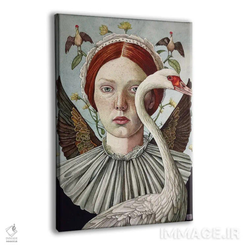 تابلو دکوراتیو "فرشته پرندگان کوچک" اثر لیزا لنون - نمای پرسپکتیو محصول