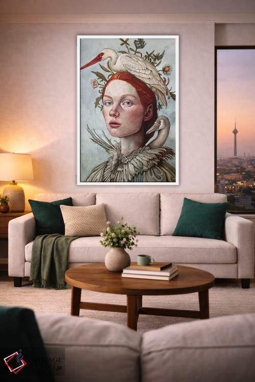 تابلو دکوراتیو "سرخ آتشین" اثر لیزا لنون - D1W