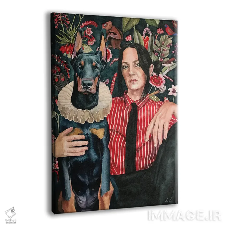 تابلو دکوراتیو "دوبرمن" اثر لیزا لنون - نمای پرسپکتیو محصول