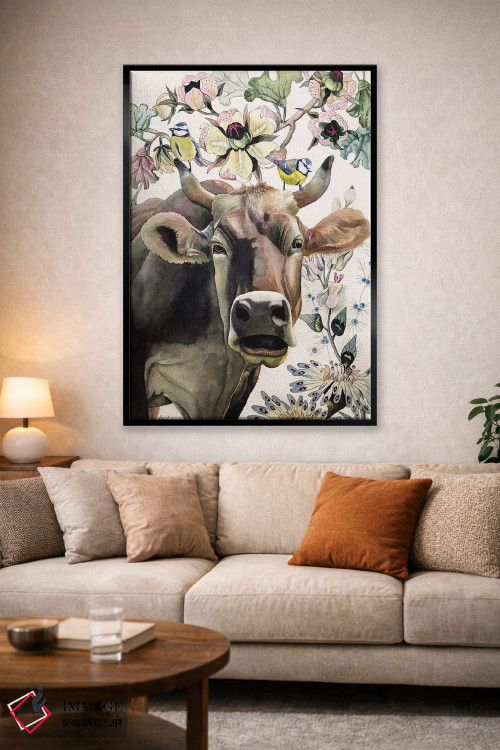 تابلو دکوراتیو "گاو" اثر لیزا لنون - D1B