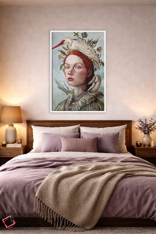 تابلو دکوراتیو "سرخ آتشین" اثر لیزا لنون - D3W