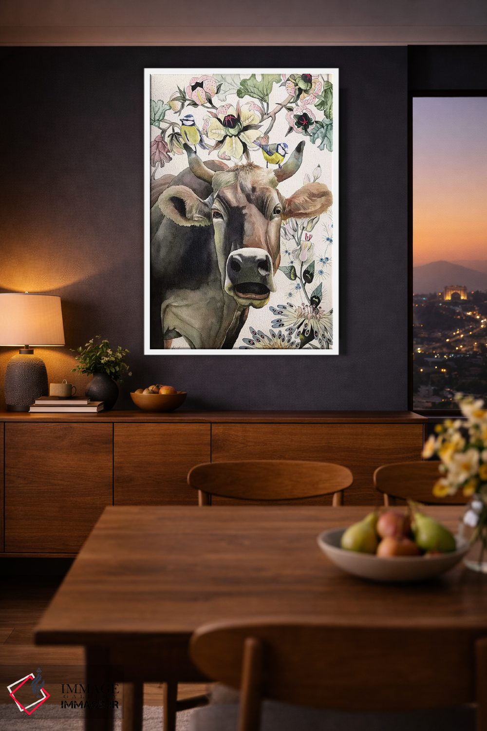 تابلو دکوراتیو "گاو" اثر لیزا لنون - D2W