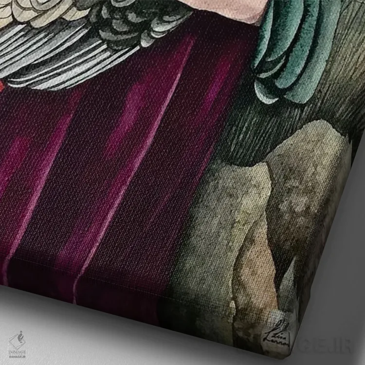 تابلو دکوراتیو "سرگردان" اثر لیزا لنون - نمای نزدیک بافت بوم