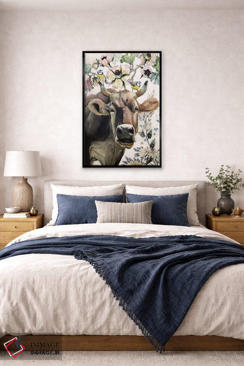 تابلو دکوراتیو "گاو" اثر لیزا لنون - D6B