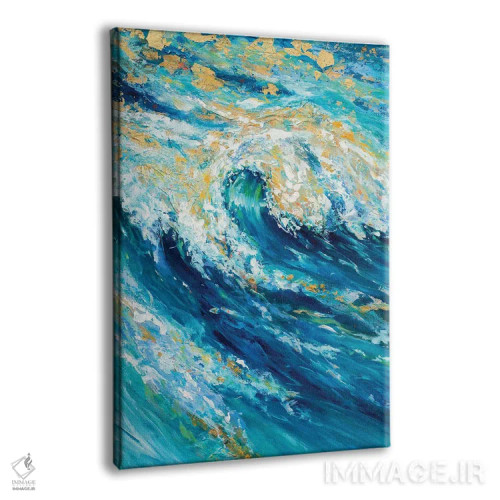 تابلو انتزاعی "موج جذاب" اثر لیندا اولسن - نمای پرسپکتیو محصول