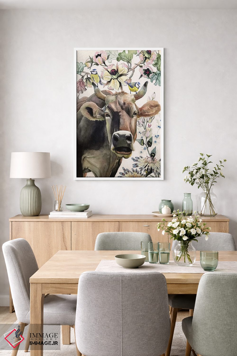 تابلو دکوراتیو "گاو" اثر لیزا لنون - D5W