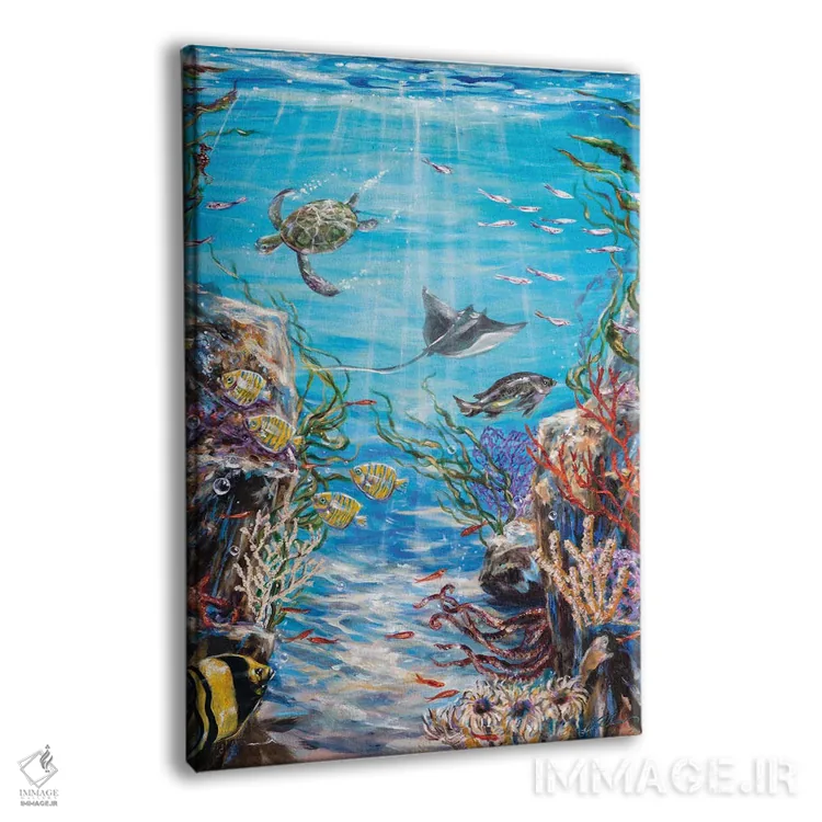 تابلو دکوراتیو "رویای زیر آب" اثر لیندا اولسن - نمای پرسپکتیو محصول