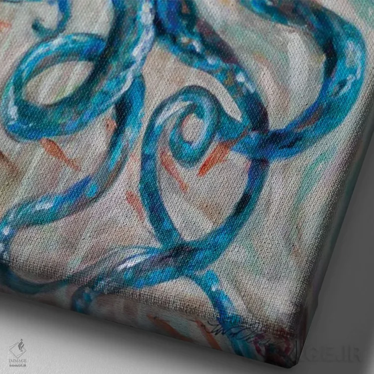 تابلو دکوراتیو "هوشیار" اثر لیندا اولسن - نمای نزدیک بافت بوم