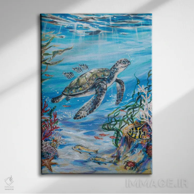 تابلو دکوراتیو "مسافران رایگان" اثر لیندا اولسن - نمای روبهرو روی دیوار