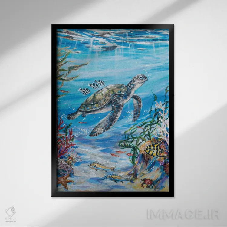 تابلو دکوراتیو "مسافران رایگان" اثر لیندا اولسن - نمای قابدار مشکی