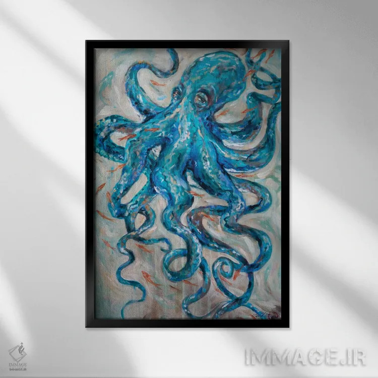 تابلو دکوراتیو "هوشیار" اثر لیندا اولسن - نمای قابدار مشکی