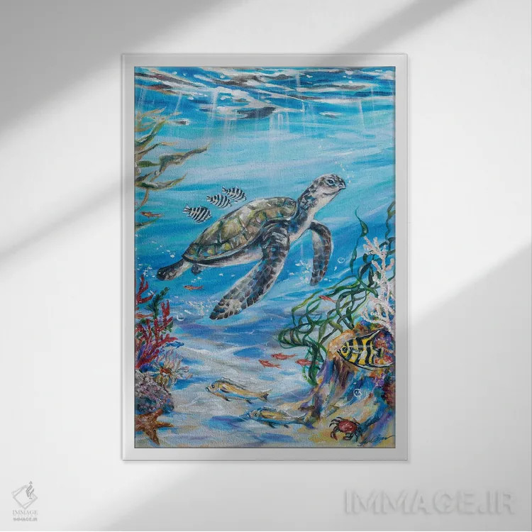 تابلو دکوراتیو "مسافران رایگان" اثر لیندا اولسن - نمای قابدار سفید