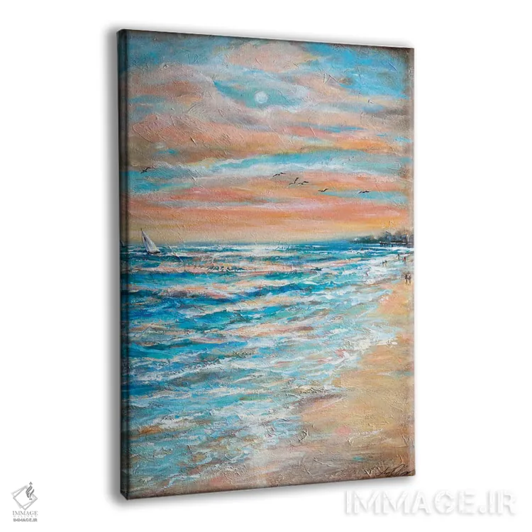 تابلو دکوراتیو "در امتداد ساحل" اثر لیندا اولسن - نمای پرسپکتیو محصول