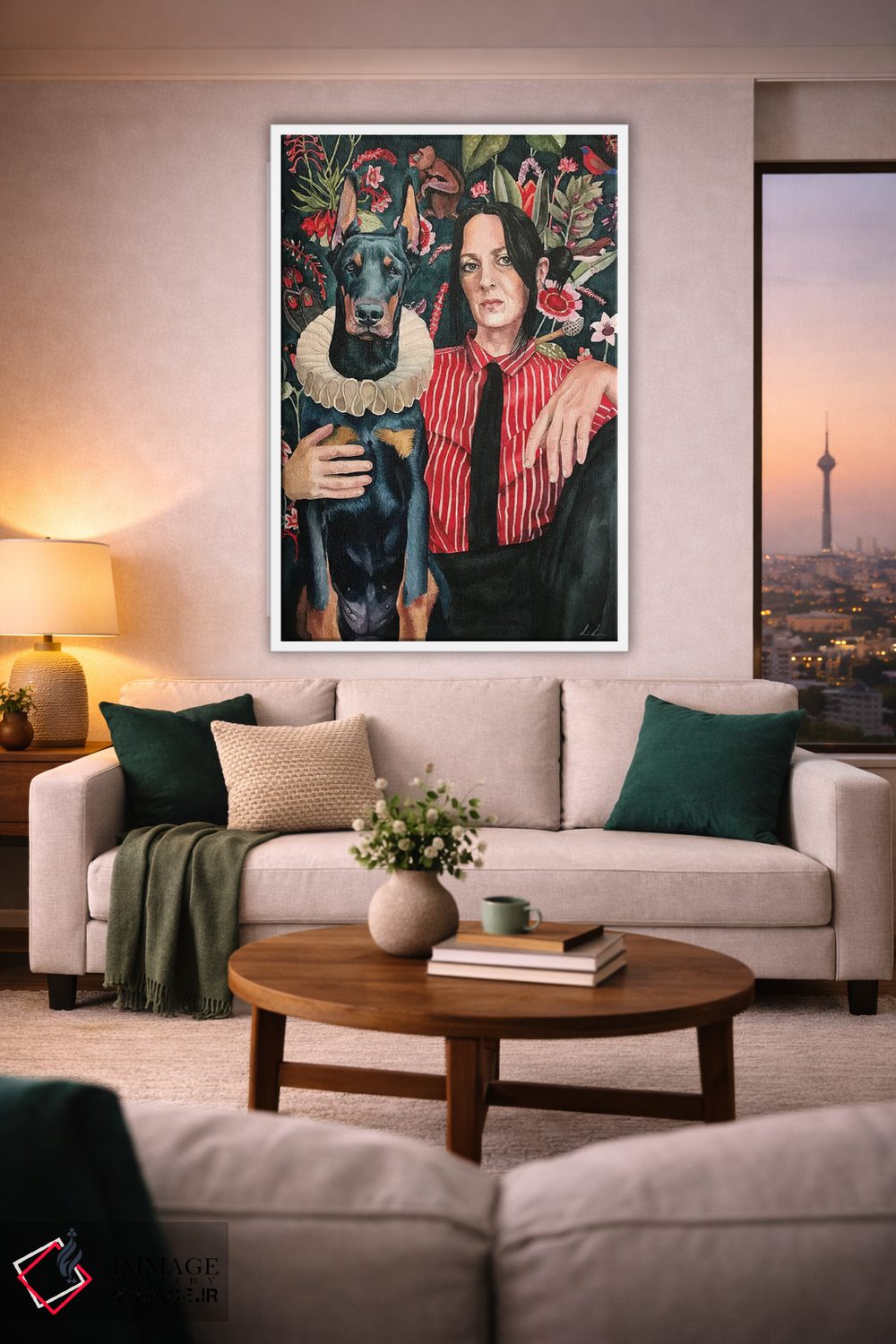 تابلو دکوراتیو "دوبرمن" اثر لیزا لنون - D1W