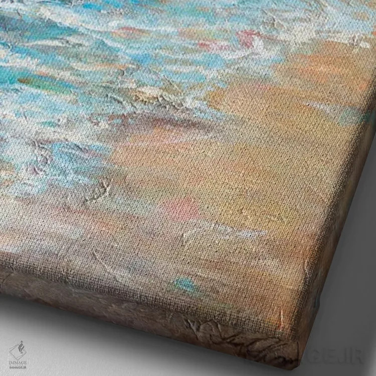 تابلو دکوراتیو "در امتداد ساحل" اثر لیندا اولسن - نمای نزدیک بافت بوم