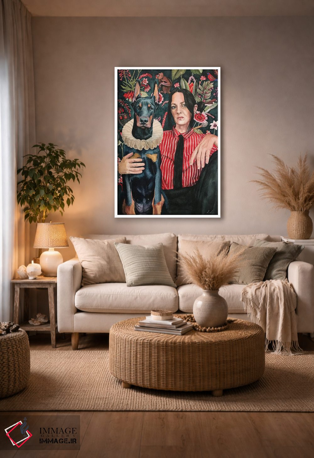 تابلو دکوراتیو "دوبرمن" اثر لیزا لنون - D4W