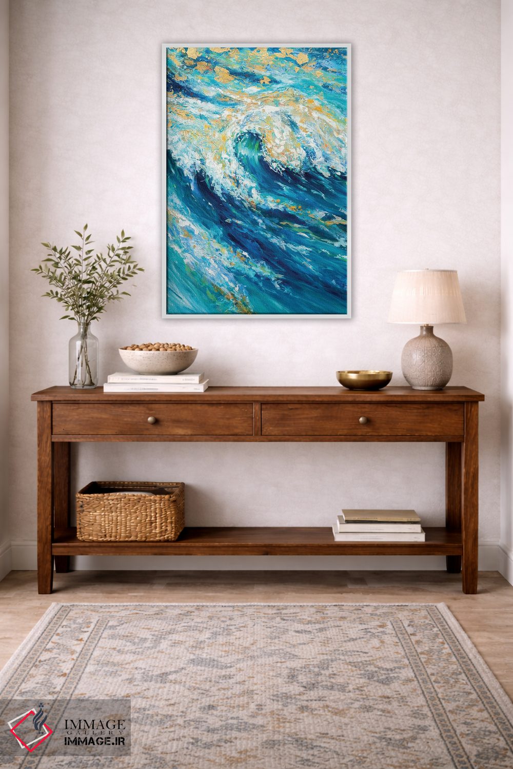تابلو انتزاعی "موج جذاب" اثر لیندا اولسن - D2W