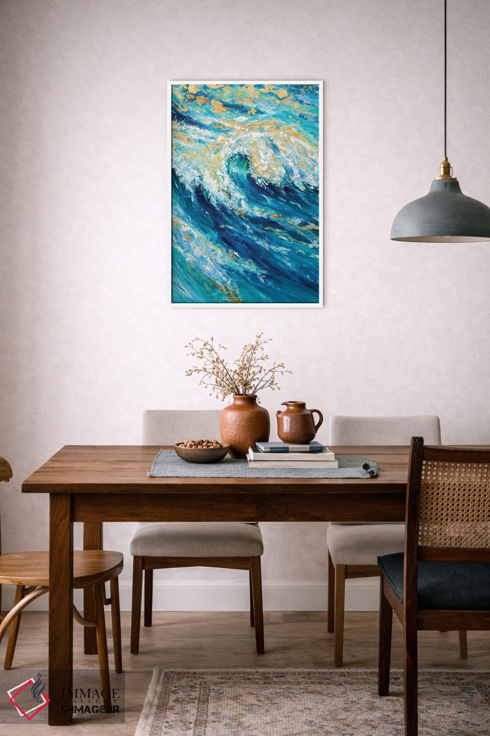 تابلو انتزاعی "موج جذاب" اثر لیندا اولسن - D5W